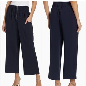 Brand New Cinq à Sept. Austin’s crop navy pant front pockets zipper 4
